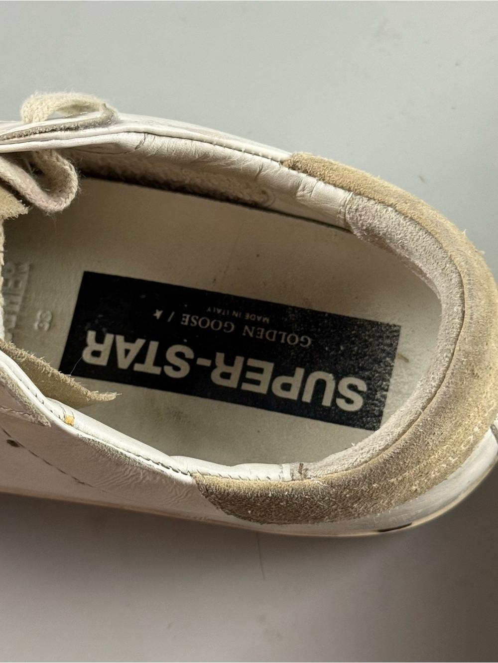 Golden Goose Superstar Leather Sneakers White Beige Star Womens EU 38 / US 7.5 - Picture 8 of 13